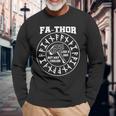 Viking Fa-Thor Father's Day Long Sleeve T-Shirt Gifts for Old Men