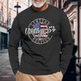 Vintage 1954 Flag Stamp 70Th Birthday 70 Year Old Long Sleeve T-Shirt Gifts for Old Men