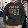 Vintage 1963 61 Year Old 61St Birthday For Women Long Sleeve T-Shirt Gifts for Old Men