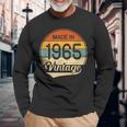 Vintage 1965 58 Year Old Birthday Made In 1965 Long Sleeve T-Shirt Gifts for Old Men