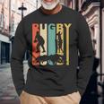 Vintage 1970'S Style Rugby Long Sleeve T-Shirt Gifts for Old Men