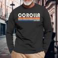 Vintage 70S 80S Style Corolla Nc Long Sleeve T-Shirt Gifts for Old Men