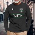 Vintage Austin 512 737 Area Code Distressed Retro er Long Sleeve T-Shirt Gifts for Old Men