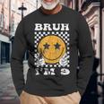 Vintage Bruh I'm 9 It's My 9Th Birthday 9 Year Old Birthday Long Sleeve T-Shirt Gifts for Old Men