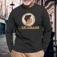 Vintage Caucasians Pride Caucasian Man Long Sleeve T-Shirt Gifts for Old Men