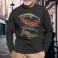 Vintage Crocodiles Retro Crocodile Long Sleeve T-Shirt Gifts for Old Men