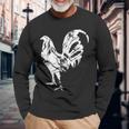 Vintage Game Fowl Rooster Gallero Distressed Long Sleeve T-Shirt Gifts for Old Men