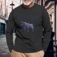 Vintage Inspiriert Ariat Denim Bull Western Flair Langarmshirts Geschenke für alte Männer