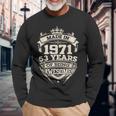 Vintage Made In 1971 53 Years Of Being Awesome Birthday Men Long Sleeve T-Shirt Gifts for Old Men