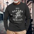 Vintage Megs Nakama Gas Station Reversed Clay Attendant Long Sleeve T-Shirt Gifts for Old Men