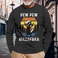 Vintage Pew Pew Madafakas Pew Skunk Long Sleeve T-Shirt Gifts for Old Men