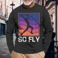 Vintage Pole Vault Retro Track And Field Long Sleeve T-Shirt Gifts for Old Men