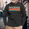 Vintage Retro Phoenix Arizona Distressed Long Sleeve T-Shirt Gifts for Old Men