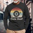 Vintage Retro Rare Soul Dj Turntable Music Old School Long Sleeve T-Shirt Gifts for Old Men