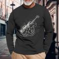 Vintage Rock Music Lover Distressed Guitar Rocker Spirit Long Sleeve T-Shirt Gifts for Old Men