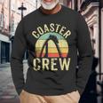 Vintage Rollercoaster Crew I Family Roller Coaster Long Sleeve T-Shirt Gifts for Old Men