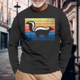 Vintage Skunks Wildlife Animals Lovers Cute Long Sleeve T-Shirt Gifts for Old Men
