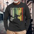 Vintage Spirit Of Detroit Retro Detroit Long Sleeve T-Shirt Gifts for Old Men