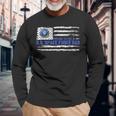 Vintage Usa American Flag Proud To Be A Us Space Force Dad Long Sleeve T-Shirt Gifts for Old Men
