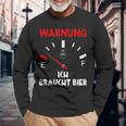 Warnung Ich Brauche Bier Lustige Langarmshirts Geschenke für alte Männer