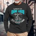 Warum Ich Ohne Akku Fahre - Anti E-Bike Langarmshirts für Radfahrer Geschenke für alte Männer