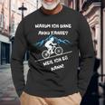 Warum Ich Ohne Akku Fahre Weil Ich Es Kann Fahrradfahrer Langarmshirts Geschenke für alte Männer