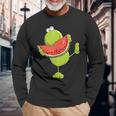 Watermelon Frog I Summer Fruits I Fun Langarmshirts Geschenke für alte Männer