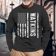 Watkins Last Name Surname Team Watkins Family Reunion Long Sleeve T-Shirt Gifts for Old Men