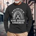 We Wear Zebra Print Rare Disease Awareness Eds Family Group Long Sleeve T-Shirt Gifts for Old Men