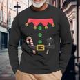 Weihnachtself Kostüm Wichtel Elf Lustige Weihnacht Langarmshirts Geschenke für alte Männer