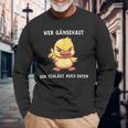 Wer Gänsehaut Der Schlägt Auch Enten Langarmshirts Geschenke für alte Männer