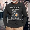 Wie Macht Der Bär Der Bär Macht Leer Langarmshirts Geschenke für alte Männer