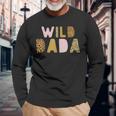 Wild One Dada Two Wild Birthday Outfit Zoo Birthday Animal Long Sleeve T-Shirt Gifts for Old Men