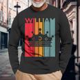 William Idea For Boys First Name Vintage William Long Sleeve T-Shirt Gifts for Old Men