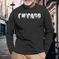 The Windy City Chicago Illinois Home City Long Sleeve T-Shirt Gifts for Old Men