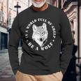 Wolves Inspiration Quote Wolf Leader Wolve Motivation Long Sleeve T-Shirt Gifts for Old Men