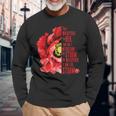 Womens Veterans Red Poppy I Am The Storm Inspire Long Sleeve T-Shirt Gifts for Old Men