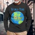 World Peas Peace Give Peas A ChanceEarth Day Long Sleeve T-Shirt Gifts for Old Men