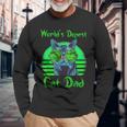 World's Dopest Cat Dad Cat Dad Weed Stoner Marijuana Long Sleeve T-Shirt Gifts for Old Men