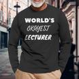 World's Okayest Lecturer Long Sleeve T-Shirt Gifts for Old Men