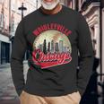 Wrigleyville Chicago Vintage Baseball Lover And Player Long Sleeve T-Shirt Gifts for Old Men