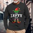 Xmas Lefty Elf Family Matching Christmas Pajama Long Sleeve T-Shirt Gifts for Old Men