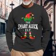 Xmas Smart Aleck Elf Family Matching Christmas Pajama Long Sleeve T-Shirt Gifts for Old Men