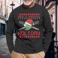 Xmas Ugly Zombie Baseball Chistmas Long Sleeve T-Shirt Gifts for Old Men