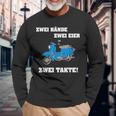 Zwei Hände Zwei Eier Zwei Takte Simsonfahrer Schwalbe Langarmshirts Geschenke für alte Männer