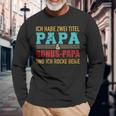 Zwei Titel Papa Und Bonus Papa Und Rocke Sie Bothintage Langarmshirts Geschenke für alte Männer