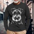 Zwergschnauzer Cool Dog Dog Langarmshirts Geschenke für alte Männer
