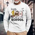 100Th Days Of School Baseball Football 100 Days Of School Long Sleeve T-Shirt Gifts for Old Men