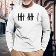 11Th Birthday Outfit 11 Years Old Tally Marks Anniversary Long Sleeve T-Shirt Gifts for Old Men