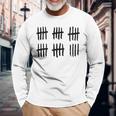 29Th Birthday Outfit 29 Years Old Tally Marks Anniversary Long Sleeve T-Shirt Gifts for Old Men